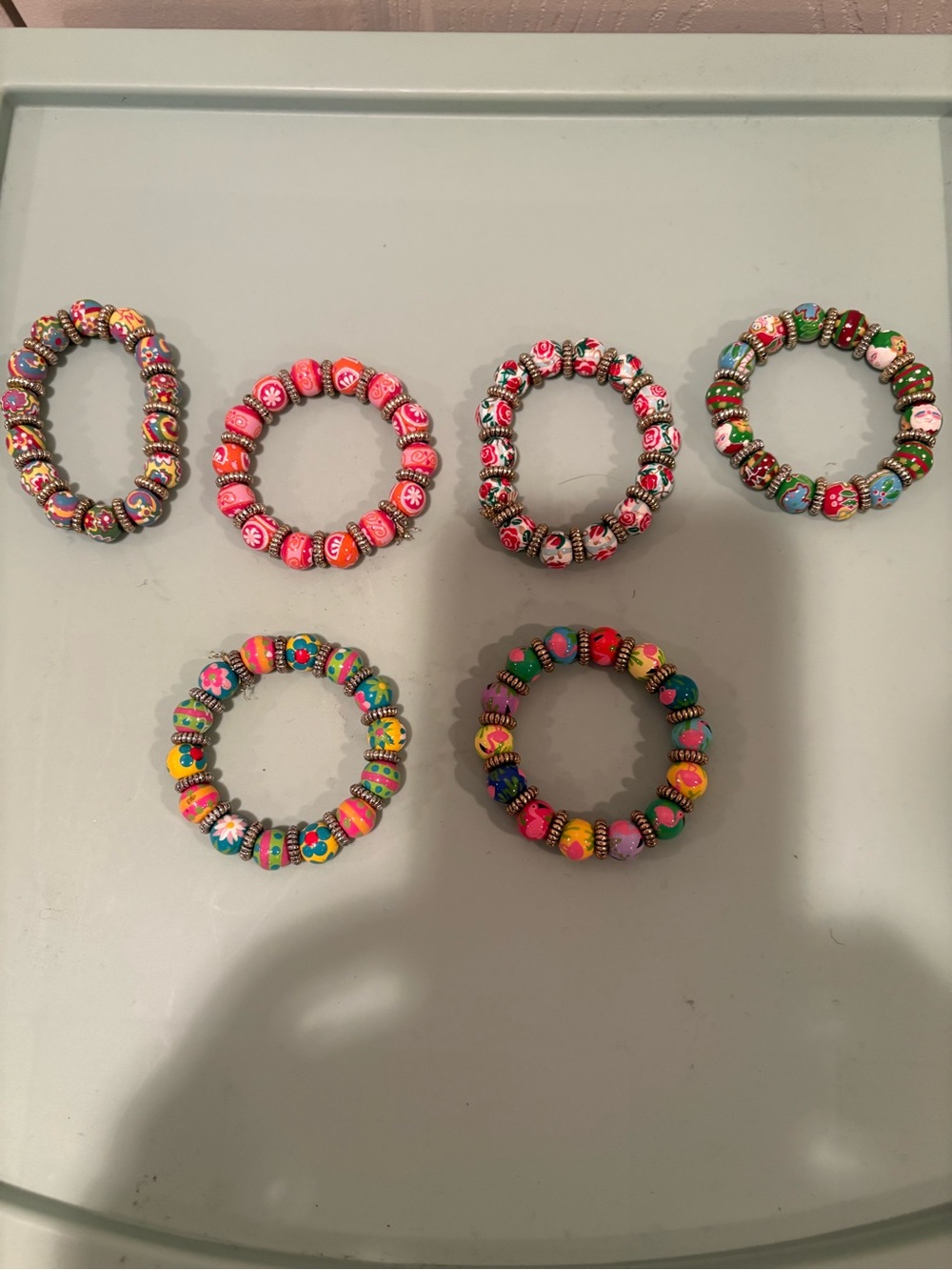 Angela Moore bracelets a kid size. Set of 6 but will sell individually. Like new